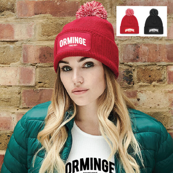 Orminge Patch beanie med tofs